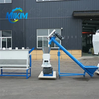 Seluruh barisan pengeluaran pelet kayu biomas